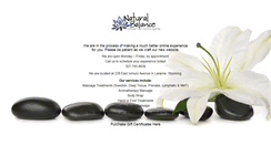 Desktop Screenshot of naturalbalancemassageandspa.com